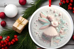 Round Christmass Ornament Sublimation|Clipart Product Image 2