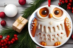 Round 3D Marzipan Like Christmas Owl Product Image 2