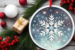 Round Christmass Ornament Sublimation|Clipart Product Image 2