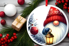 Round Christmass Ornament Sublimation|Clipart Product Image 2