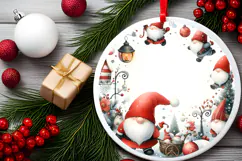 Round Christmass Ornament Sublimation|Clipart Product Image 2