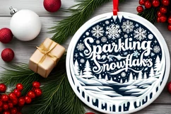 Sparkling Snowflakes 3D Snowflakes PNG Product Image 2