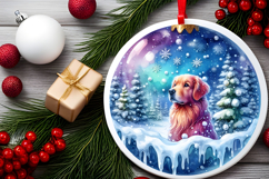 Round Christmass Ornament Sublimation|Clipart Product Image 2