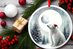 Round Christmass Ornament Sublimation|Clipart Product Image 2