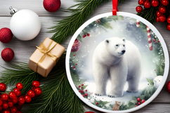 Round Christmass Ornament Sublimation|Clipart Product Image 2