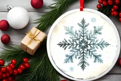 Winter Snowflake Ornament Sublimation PNG Product Image 2