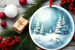 Winter Sleigh Scene Sublimation PNG Product Image 1