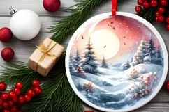 Spain Winter Scene Christmas Ornament PNG Product Image 2