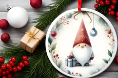 Round Christmass Ornament Sublimation|Clipart Product Image 2