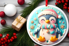 Round Christmass Ornament Sublimation|Clipart Product Image 2