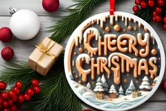 Cheery Christmas 3D Snowflakes PNG Product Image 2
