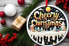 Cheery Christmas 3D Snowflakes PNG Product Image 2