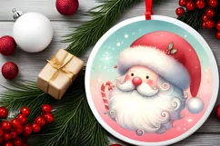 Santa Christmas Ornament Sublimation PNG Product Image 2