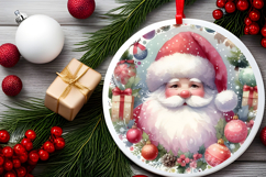 Round Christmass Ornament Sublimation|Clipart Product Image 2