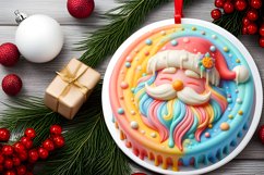 Pastell 3D Santa Christmas PNG Product Image 2
