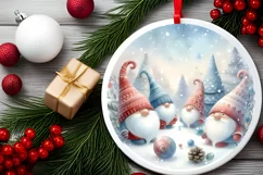 Winter Gnomes Christmas Ornament PNG Product Image 2