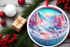 Pastell 3D Winter Scenee PNG Product Image 2