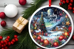 Christmas Scene Baby it's Cold Outside Sublimation PNG Product Image 2
