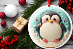 Round Christmass Ornament Sublimation|Clipart Product Image 2