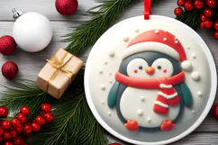 Round Christmass Ornament Sublimation|Clipart Product Image 2