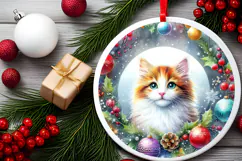 Round Christmass Ornament Sublimation|Clipart Product Image 2