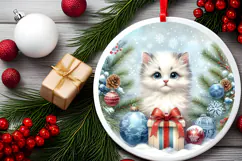 Round Christmass Ornament Sublimation|Clipart Product Image 2