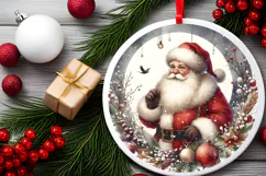 Round Christmass Ornament Sublimation|Clipart Product Image 2