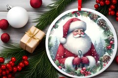Santa Christmas Ornament Sublimation PNG Product Image 2