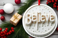 3D with Believe Text Sublimation PNG Product Image 2
