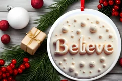 3D with Believe Text Sublimation PNG Product Image 2