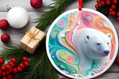 Polar Bear Depth Winter Ornament Sublimation PNG Product Image 2