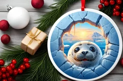 Melting Ice Wall Seal Digital Painting Sublimation PNG Product Image 2