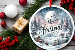 Winter Scene Merry Christmas Sublimation PNG Product Image 2