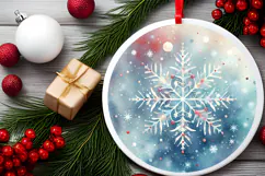 Round Christmass Ornament Sublimation|Clipart Product Image 2
