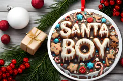Round Christmass Ornament Sublimation|Clipart Product Image 2