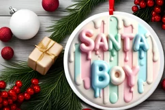 Santa's Boy 3D Sublimation PNG Product Image 2