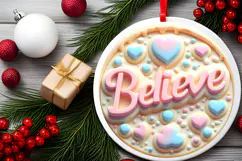 Round Christmass Ornament Sublimation|Clipart Product Image 2