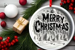 Merry Christmas 3D Melting Winter Vector PNG Product Image 2