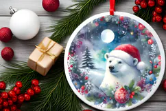 Round Christmass Ornament Sublimation|Clipart Product Image 2