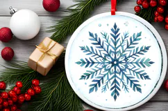 Round Christmass Ornament Sublimation|Clipart Product Image 2