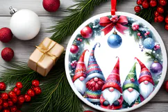 Round Christmass Ornament Sublimation|Clipart Product Image 2