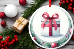 Round Christmass Ornament Sublimation|Clipart Product Image 2