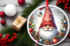 Round Christmass Ornament Sublimation|Clipart Product Image 2