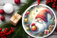 Round Christmass Ornament Sublimation|Clipart Product Image 2