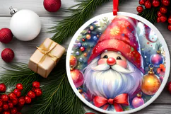 Round Christmass Ornament Sublimation|Clipart Product Image 2