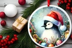 Colorful Penguin Winter Scene Image PNG Product Image 1