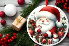 Colorful Santa Scene PNG Product Image 2