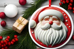 Round Christmass Ornament Sublimation|Clipart Product Image 2