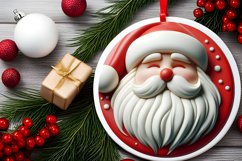 3D Santa Winter Ornament Sublimation PNG Product Image 2