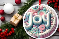 JOY Christmas Ornament Sublimation PNG Product Image 2